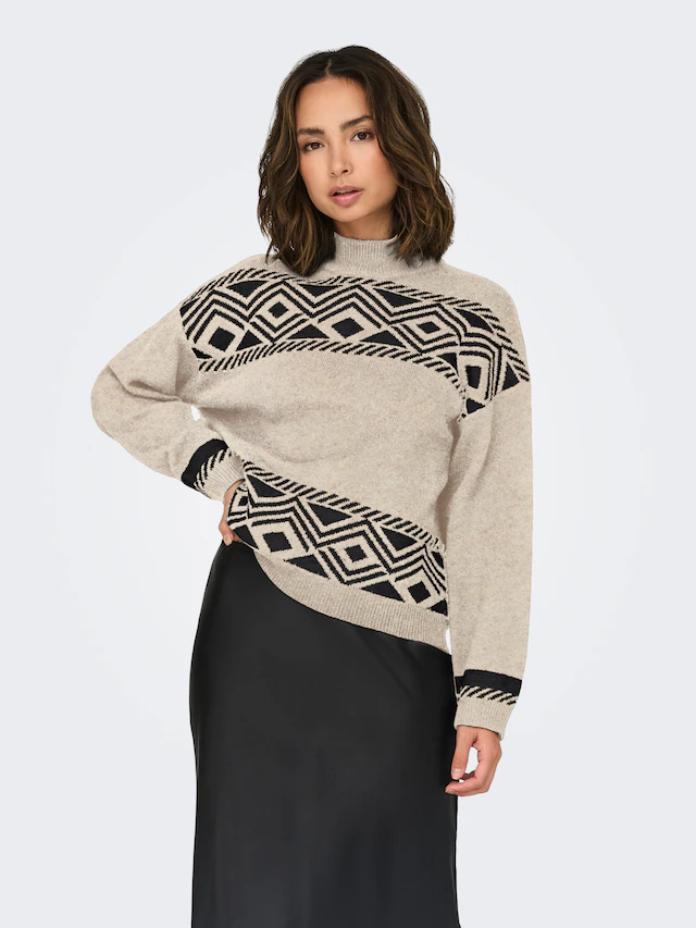 ONLY Stehkragenpullover »ONLVICTORIA L/S PULLOVER KNT NOOS«