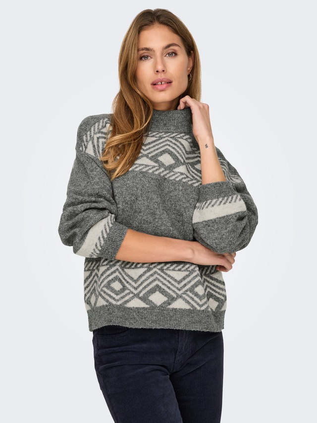 ONLY Stehkragenpullover »ONLVICTORIA L/S PULLOVER KNT NOOS«