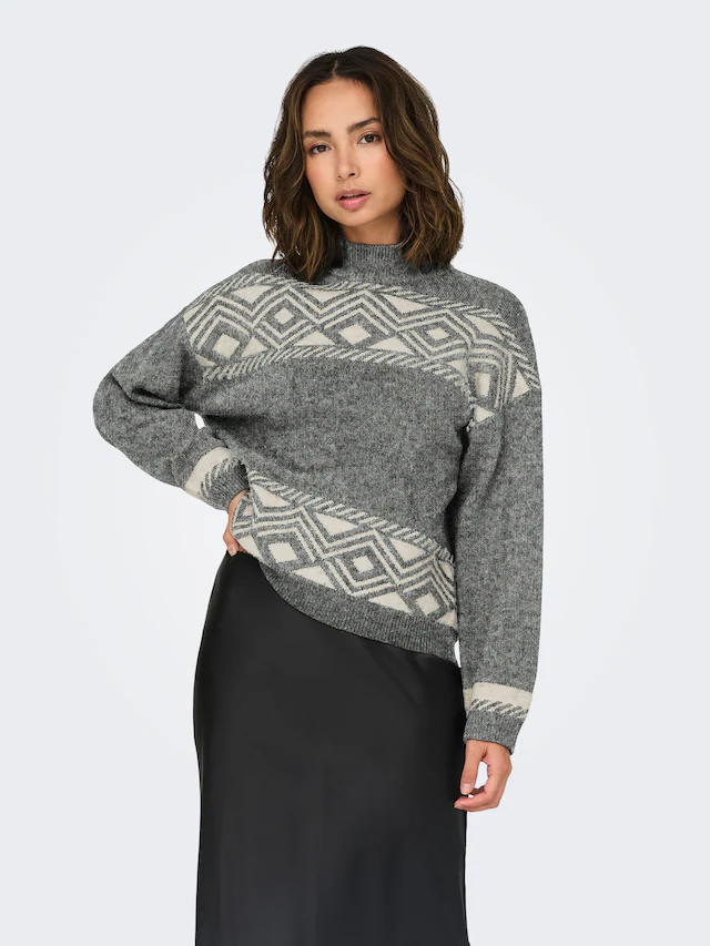 ONLY Stehkragenpullover »ONLVICTORIA L/S PULLOVER KNT NOOS«