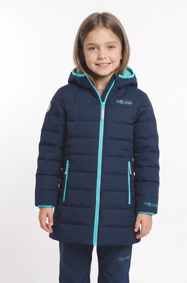TROLLKIDS Funktionsmantel »GIRLS STAVANGER COAT« für Kinder, mit Kapuze, aus Polyester, pflegeleicht, sportlich