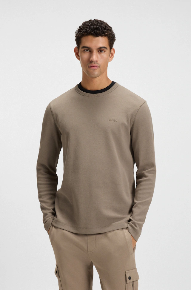 BOSS ORANGE Langarmshirt »Tempesto« mit BOSS-Stickerei