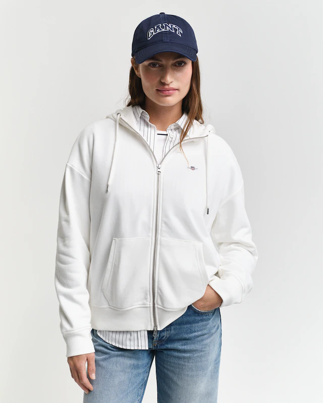 Gant Kapuzensweatjacke »SHIELD ZIP HOODIE« Grafische GANT-Stickerei auf der Brust