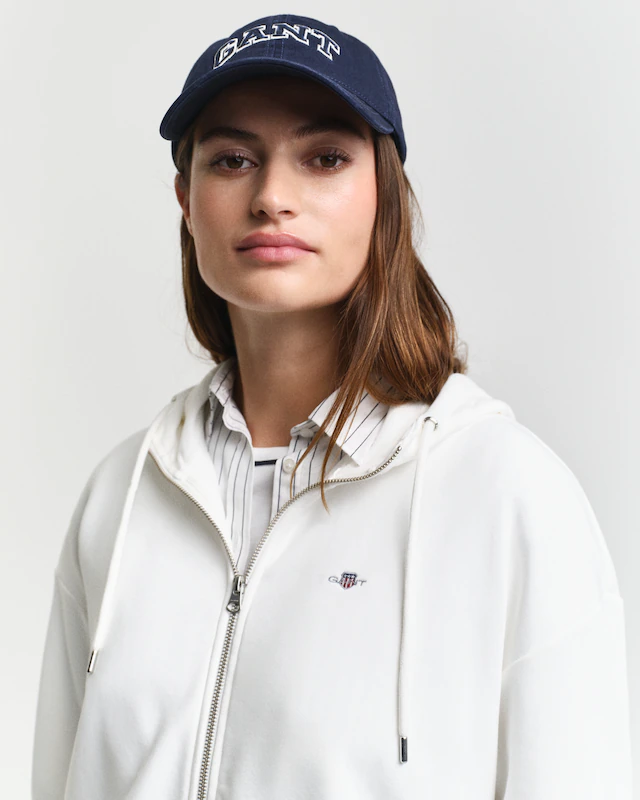 Gant Kapuzensweatjacke »SHIELD ZIP HOODIE« Grafische GANT-Stickerei auf der Brust