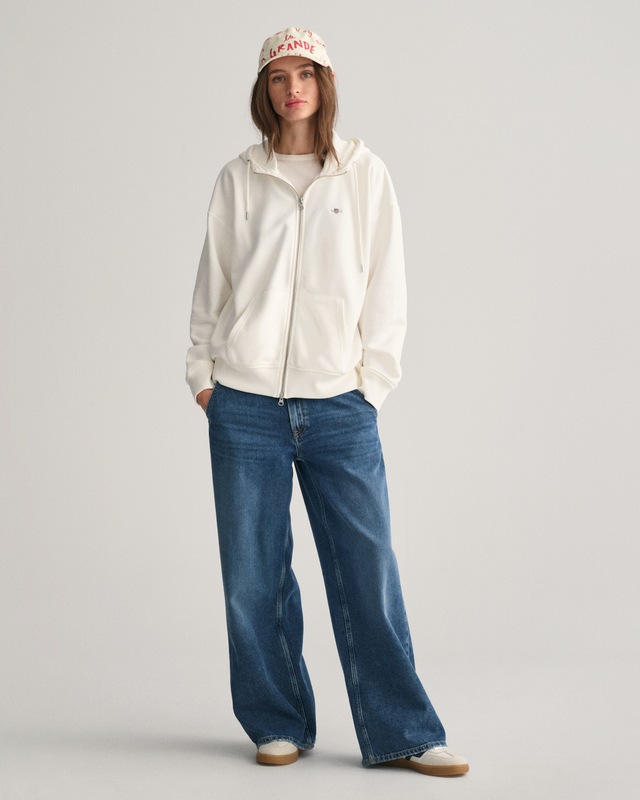 Gant Kapuzensweatjacke »SHIELD ZIP HOODIE« Grafische GANT-Stickerei auf der Brust