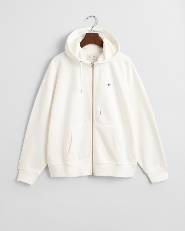 Gant Kapuzensweatjacke »SHIELD ZIP HOODIE« Grafische GANT-Stickerei auf der Brust