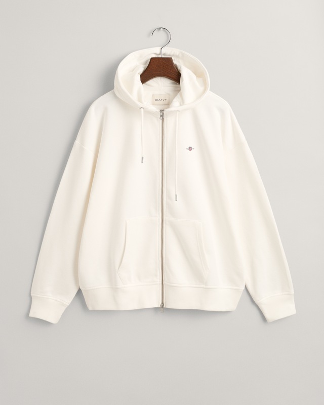 Gant Kapuzensweatjacke »SHIELD ZIP HOODIE« Grafische GANT-Stickerei auf der Brust