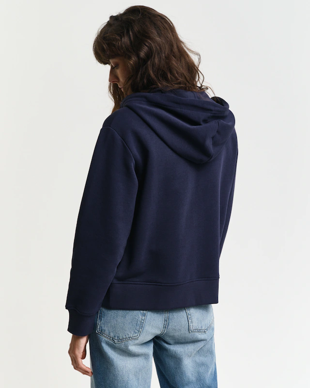 Gant Kapuzensweatjacke »SHIELD ZIP HOODIE« Grafische GANT-Stickerei auf der Brust