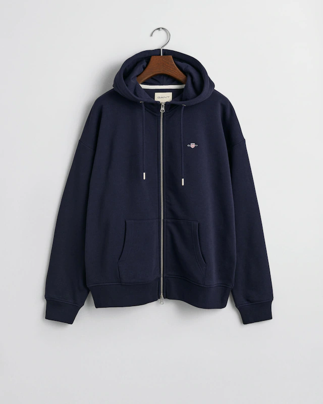 Gant Kapuzensweatjacke »SHIELD ZIP HOODIE« Grafische GANT-Stickerei auf der Brust