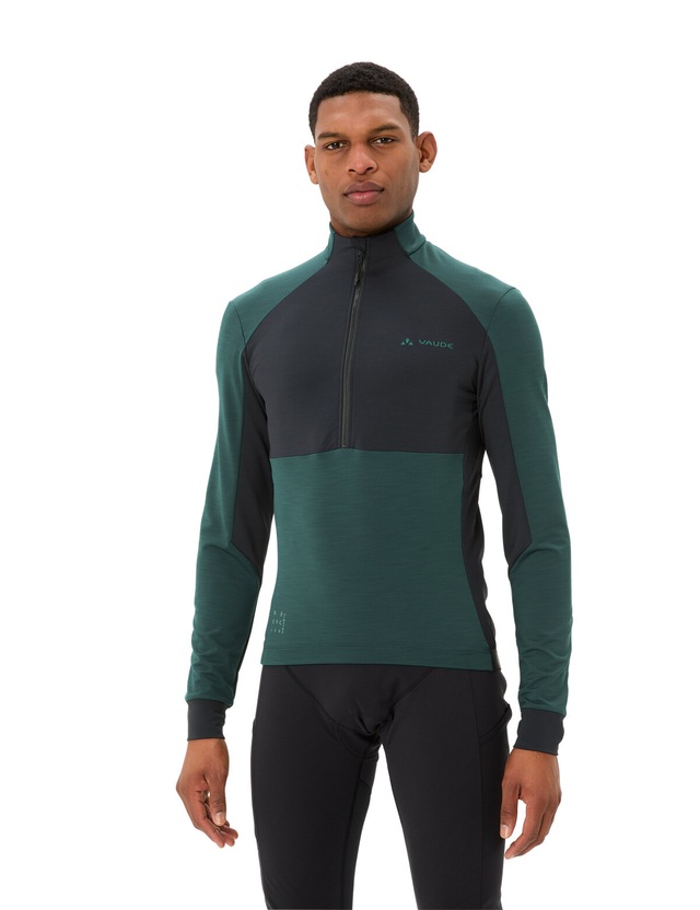 VAUDE Radtrikot »MEN'S KURO HALFZIP LS TRICOT« für Radsport, mit zwei offenen Rückentaschen