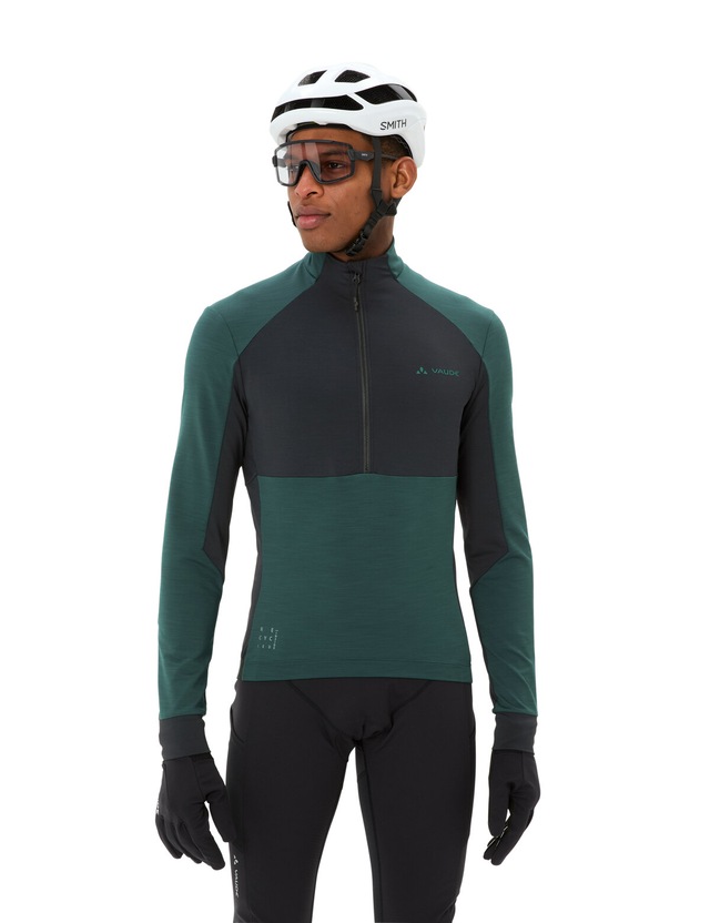 VAUDE Radtrikot »MEN'S KURO HALFZIP LS TRICOT« für Radsport, mit zwei offenen Rückentaschen