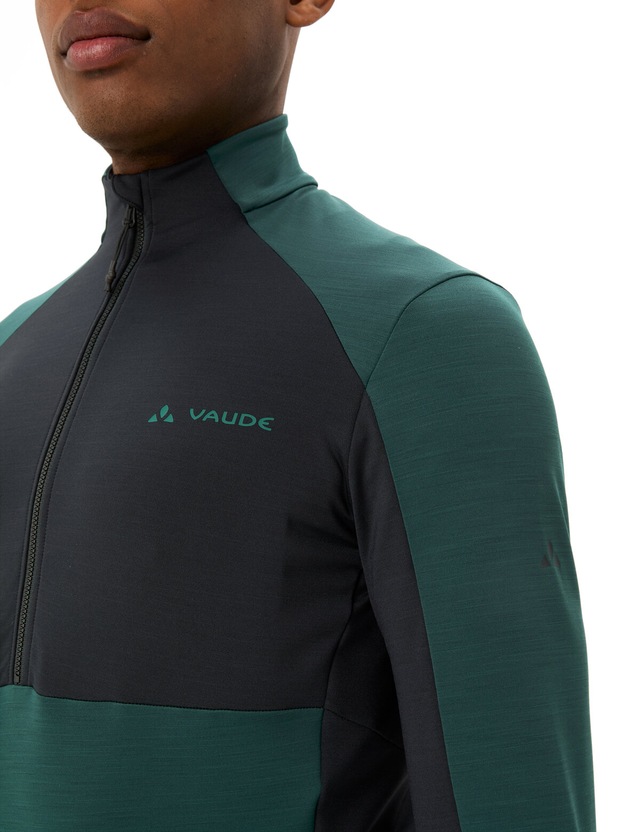 VAUDE Radtrikot »MEN'S KURO HALFZIP LS TRICOT« für Radsport, mit zwei offenen Rückentaschen