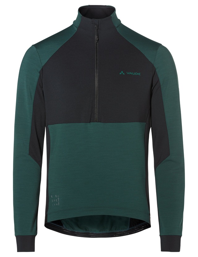 VAUDE Radtrikot »MEN'S KURO HALFZIP LS TRICOT« für Radsport, mit zwei offenen Rückentaschen