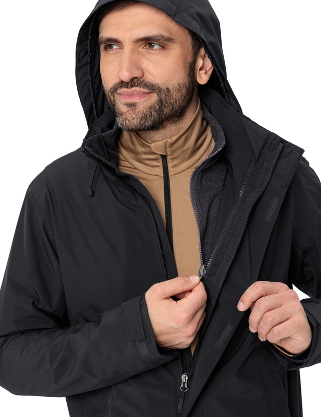 VAUDE 3-in-1-Funktionsjacke »MEN'S ROSEMOOR 3IN1 JACKET« 2 Stk. tlg. mit Kapuze mit verstaubarer Kapuze, mit Frontreißverschluss, wasserdicht