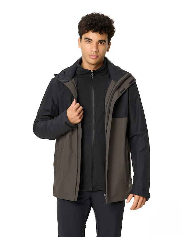 VAUDE 3-in-1-Funktionsjacke »MEN'S ROSEMOOR 3IN1 JACKET« 2 Stk. tlg. mit Kapuze mit verstaubarer Kapuze, mit Frontreißverschluss, wasserdicht