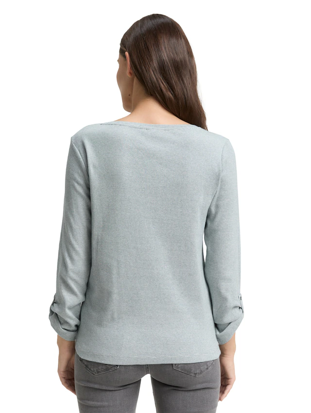 TOM TAILOR Henleyshirt mit Turn-Up-Arm