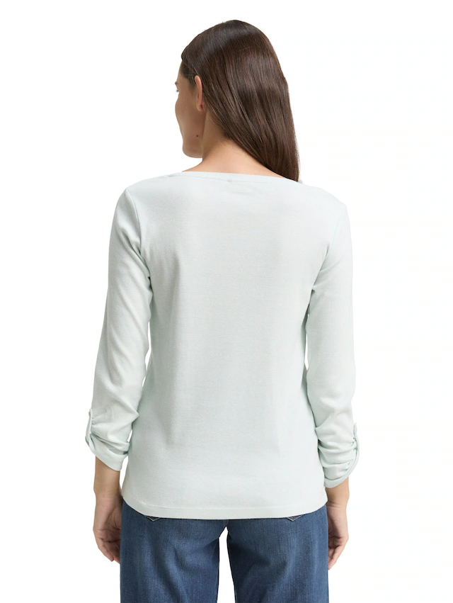 TOM TAILOR Henleyshirt mit Turn-Up-Arm