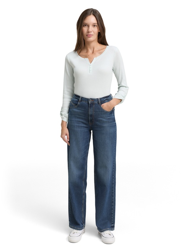 TOM TAILOR Henleyshirt mit Turn-Up-Arm