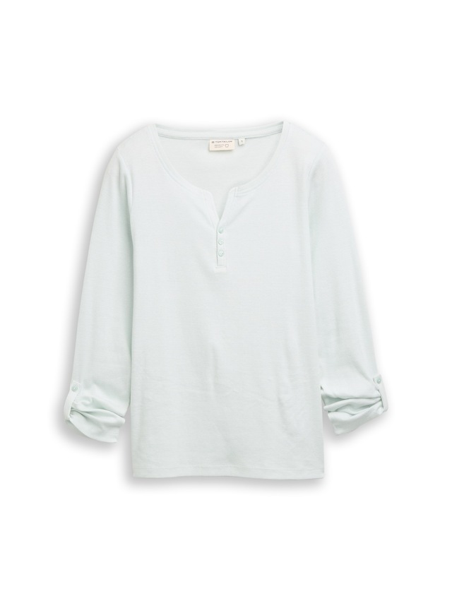 TOM TAILOR Henleyshirt mit Turn-Up-Arm