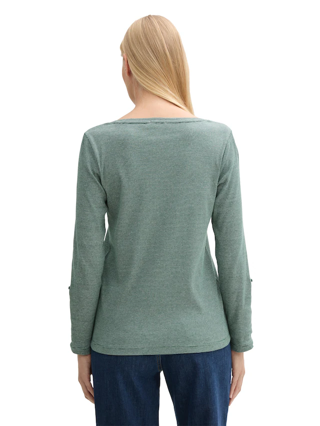 TOM TAILOR Henleyshirt mit Turn-Up-Arm