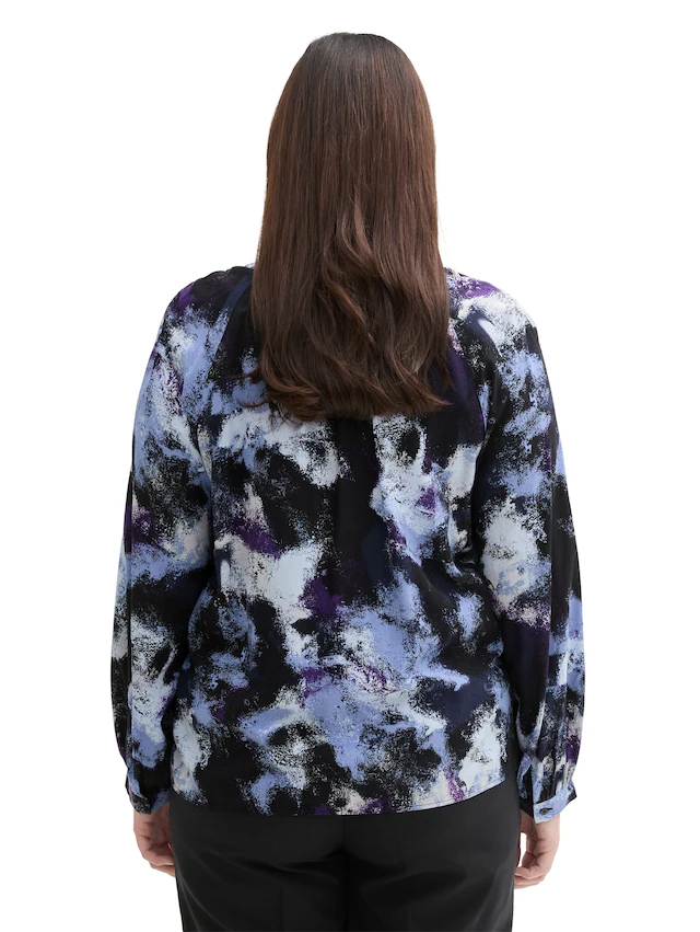 TOM TAILOR PLUS Langarmbluse mit Allover-Print