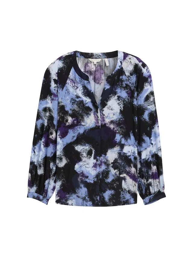 TOM TAILOR PLUS Langarmbluse mit Allover-Print