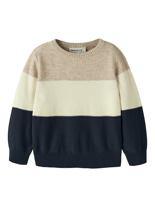 Name It Rundhalspullover »NMMVOHAN LS KNIT« Baumwolle, regular fit