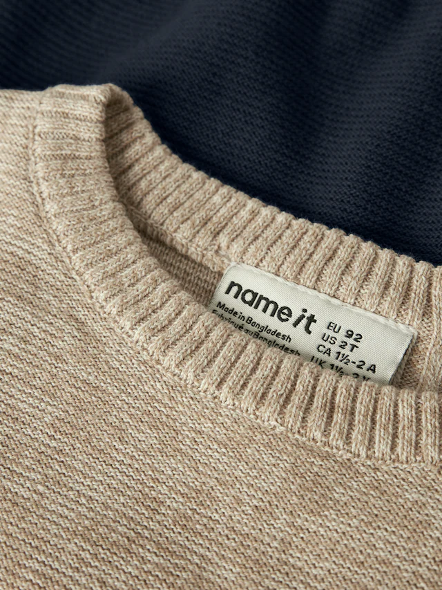 Name It Rundhalspullover »NMMVOHAN LS KNIT« Baumwolle, regular fit