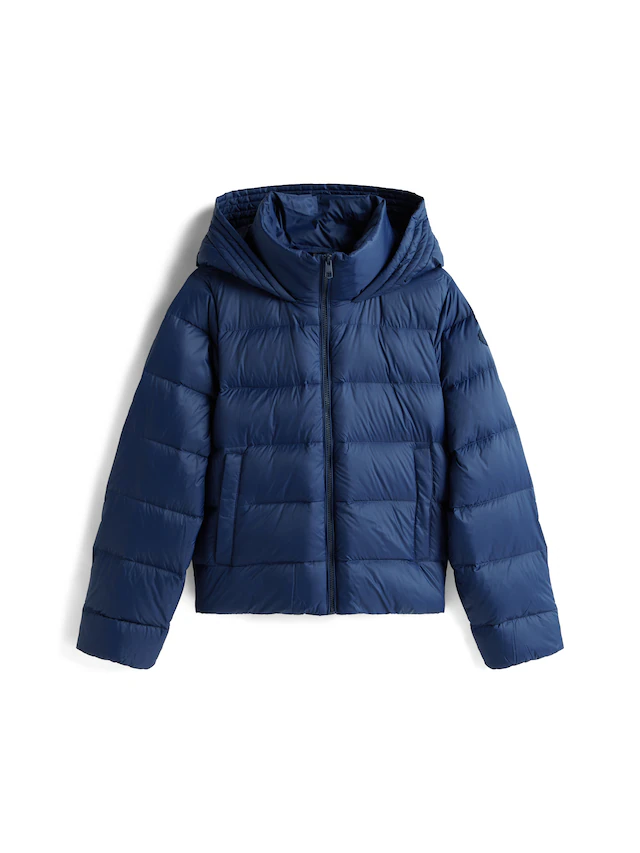 Tommy Hilfiger Steppjacke »LW DOWN CASUAL JACKET« mit Kapuze mit Logoprägung