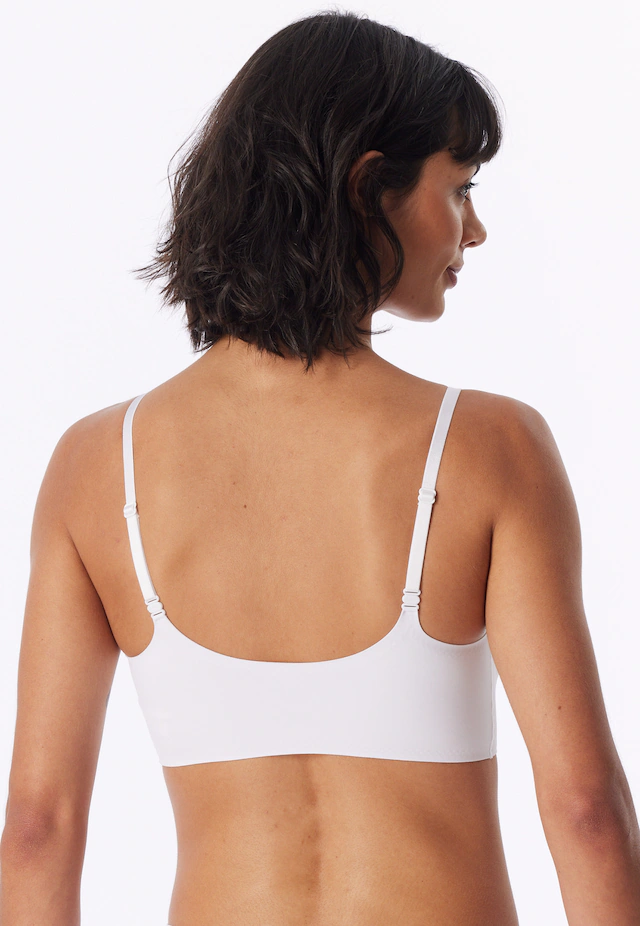 Schiesser Bustier »Invisible Soft« Mikrofaser, herausnehmbare Pads, V-Ausschnitt, Lasercut-Abschlüsse