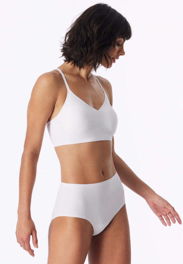Schiesser Bustier »Invisible Soft« Mikrofaser, herausnehmbare Pads, V-Ausschnitt, Lasercut-Abschlüsse