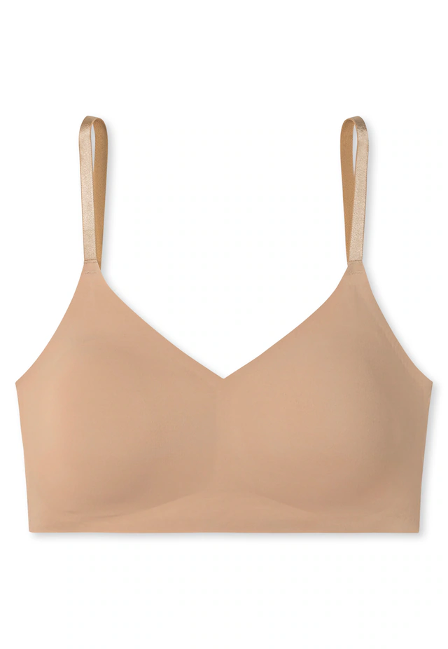 Schiesser Bustier »Invisible Soft« Mikrofaser, herausnehmbare Pads, V-Ausschnitt, Lasercut-Abschlüsse