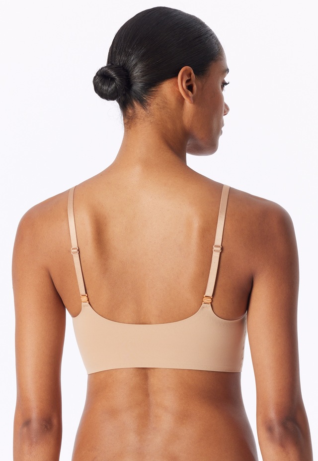 Schiesser Bustier »Invisible Soft« Mikrofaser, herausnehmbare Pads, V-Ausschnitt, Lasercut-Abschlüsse