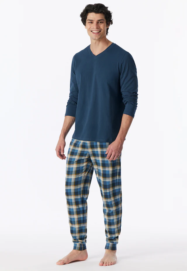 Schiesser Schlafanzug »Casual Essentials« 2 mit bequemen Bündchen