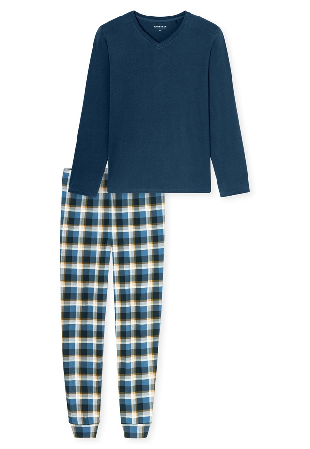Schiesser Schlafanzug »Casual Essentials« 2 mit bequemen Bündchen