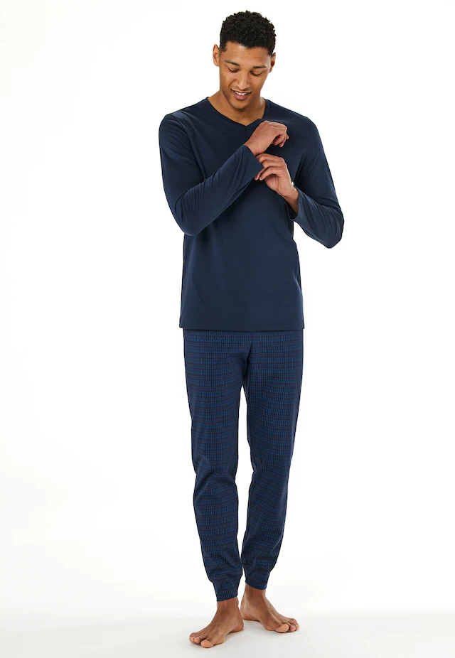 Schiesser Schlafanzug »Casual Essentials« 2 mit bequemen Bündchen