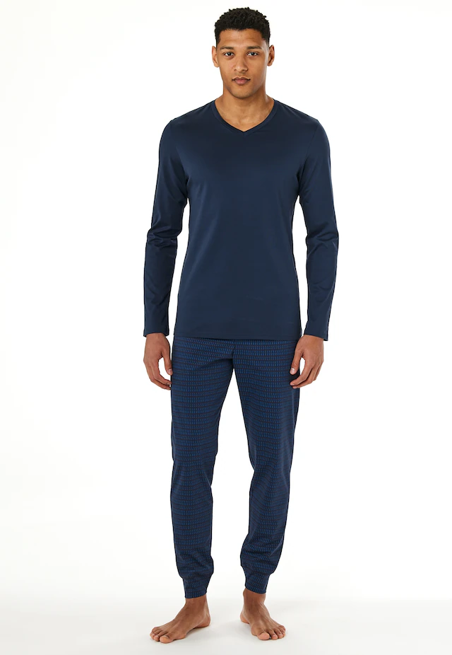 Schiesser Schlafanzug »Casual Essentials« 2 mit bequemen Bündchen