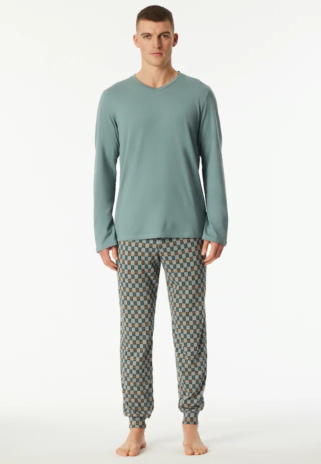 Schiesser Schlafanzug »Casual Essentials« 2 mit bequemen Bündchen