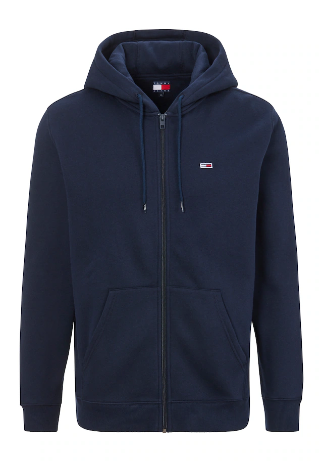 Tommy Jeans Kapuzensweatjacke »TJM REGULAR S FLAG ZIP FLEECE THRU« mit bestickten Markenlogo auf Brusthöhe