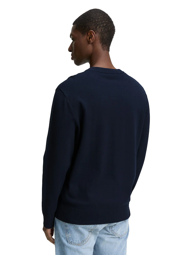 TOM TAILOR Denim Strickpullover in melierter Optik