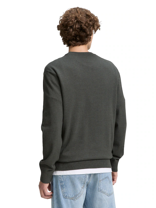 TOM TAILOR Denim Strickpullover in melierter Optik