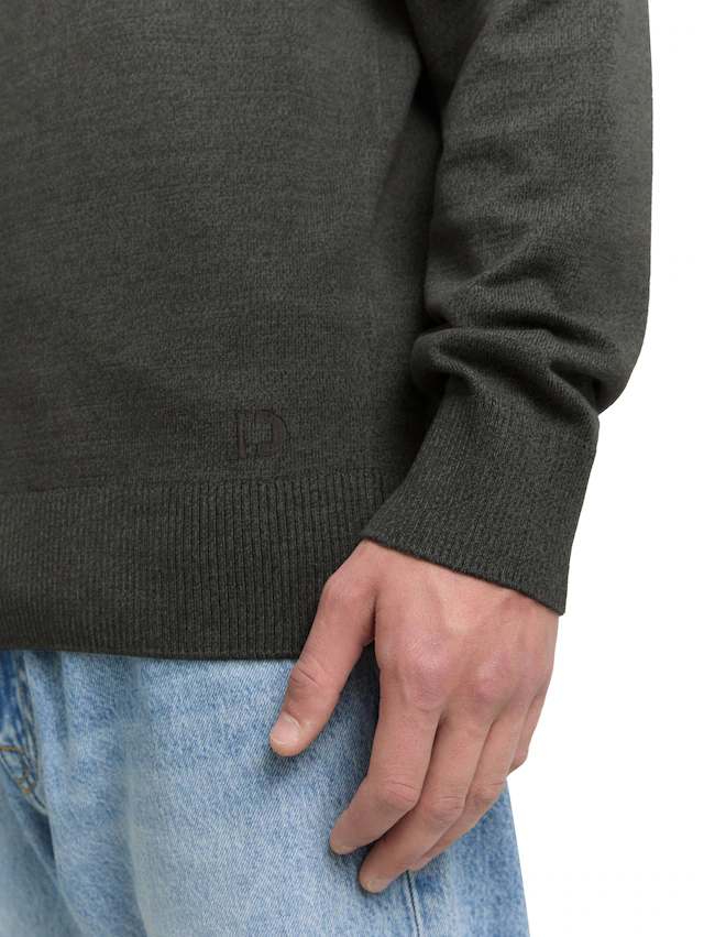 TOM TAILOR Denim Strickpullover in melierter Optik