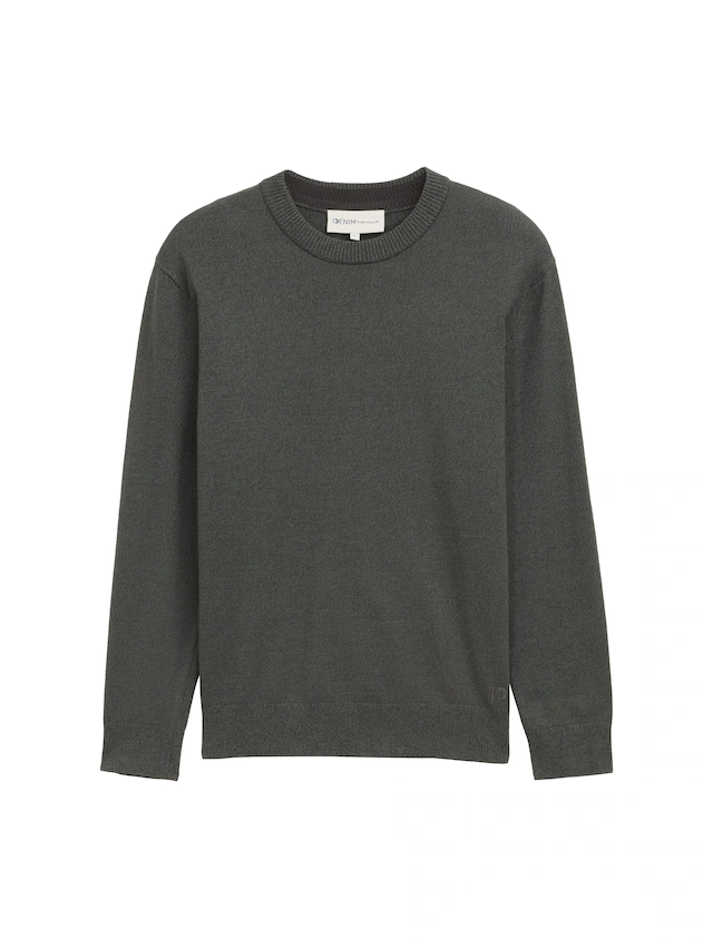 TOM TAILOR Denim Strickpullover in melierter Optik