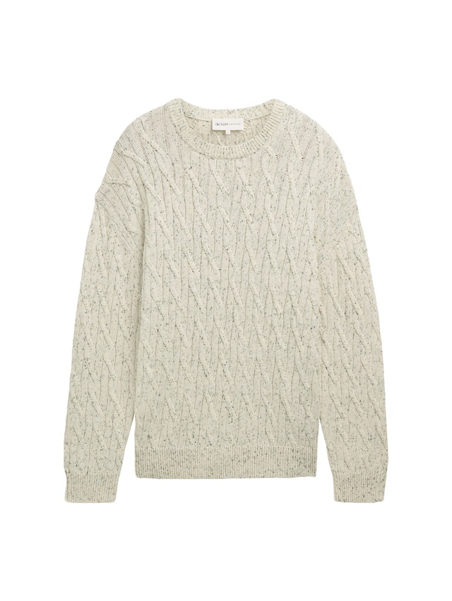 TOM TAILOR Denim Rundhalspullover mit grober Strickstruktur