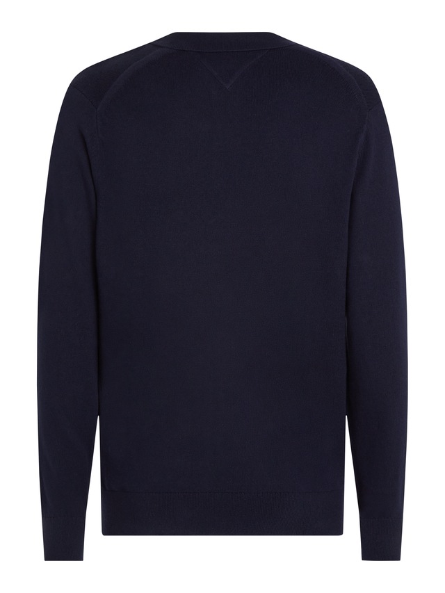 Tommy Hilfiger Polokragenpullover »PIMA ORG CTN CASHMERE LS« Flag-Stickerei auf Brust