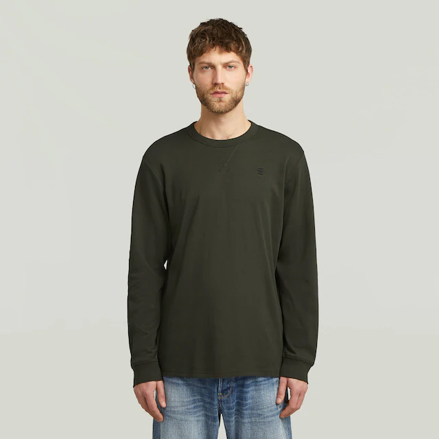 G-STAR Longsleeve »Nifous R« mit geripptem Einsatz vorne