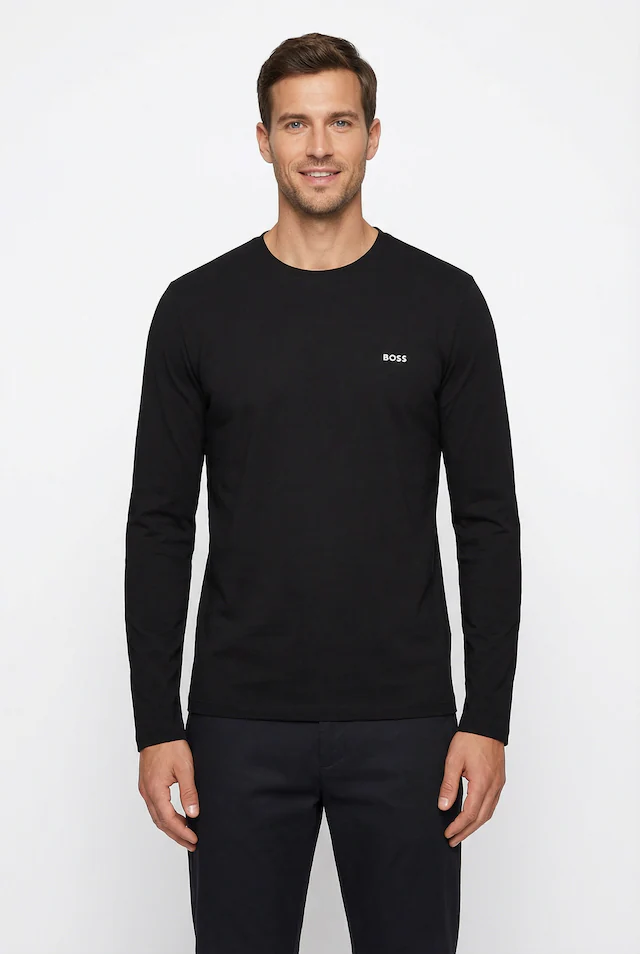 BOSS Langarmshirt »Mix&Match LS« mit Logoschriftzug