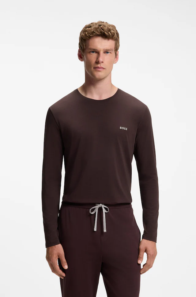 BOSS Langarmshirt »Mix&Match LS« mit Logoschriftzug