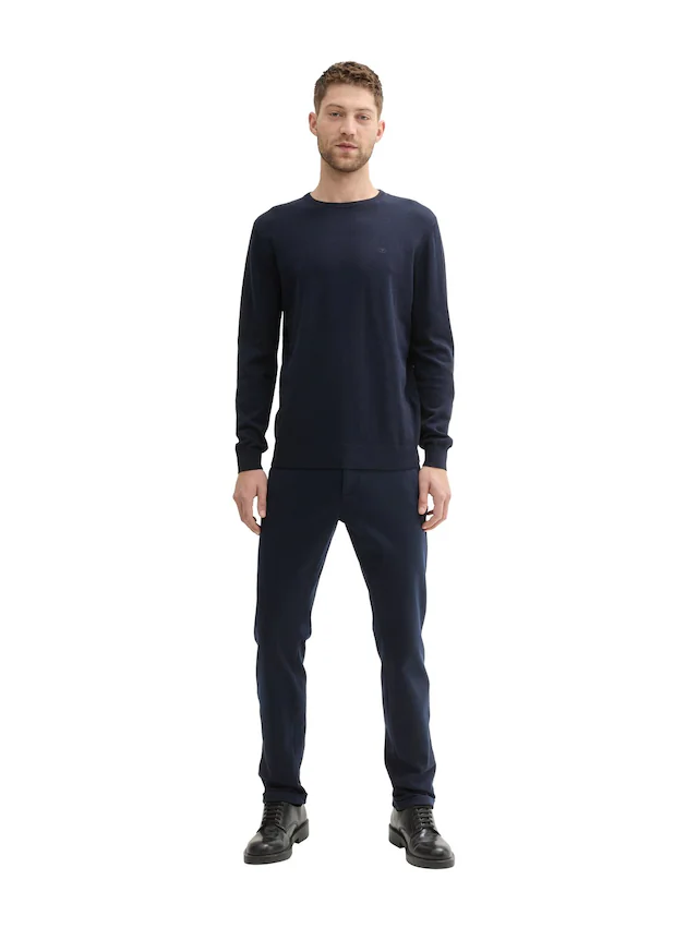 TOM TAILOR Chinohose slim mit Viskose und Stretch