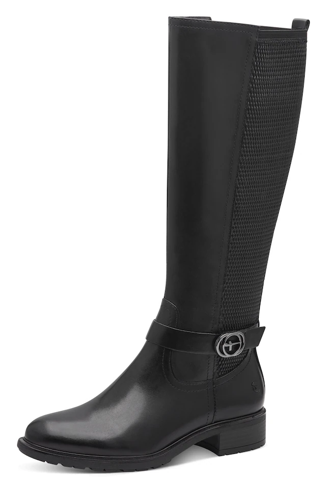 Tamaris Stiefel Blockabsatz, Langschaftstiefel mit XS-Schaft und Stretchfunktion