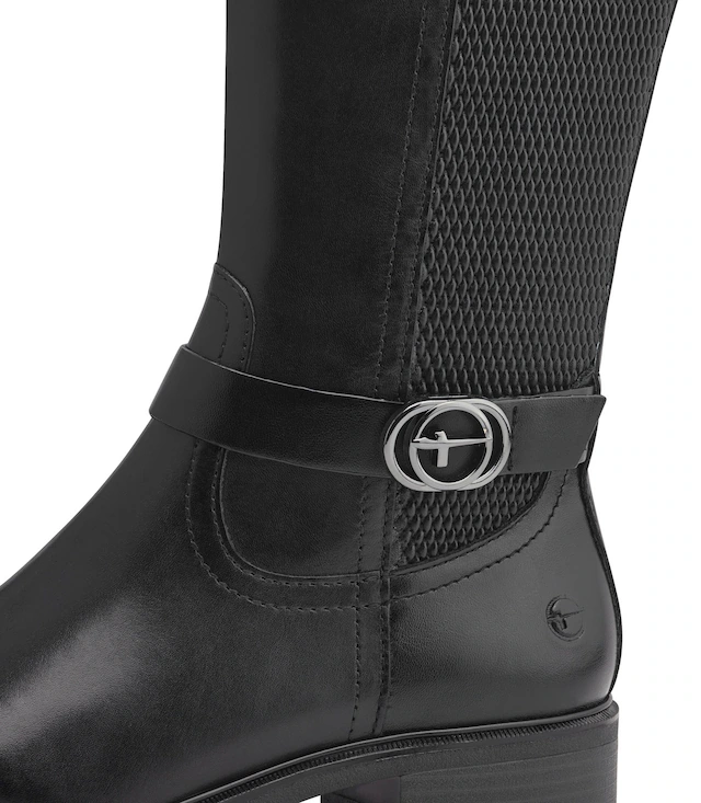 Tamaris Stiefel Blockabsatz, Langschaftstiefel mit XS-Schaft und Stretchfunktion